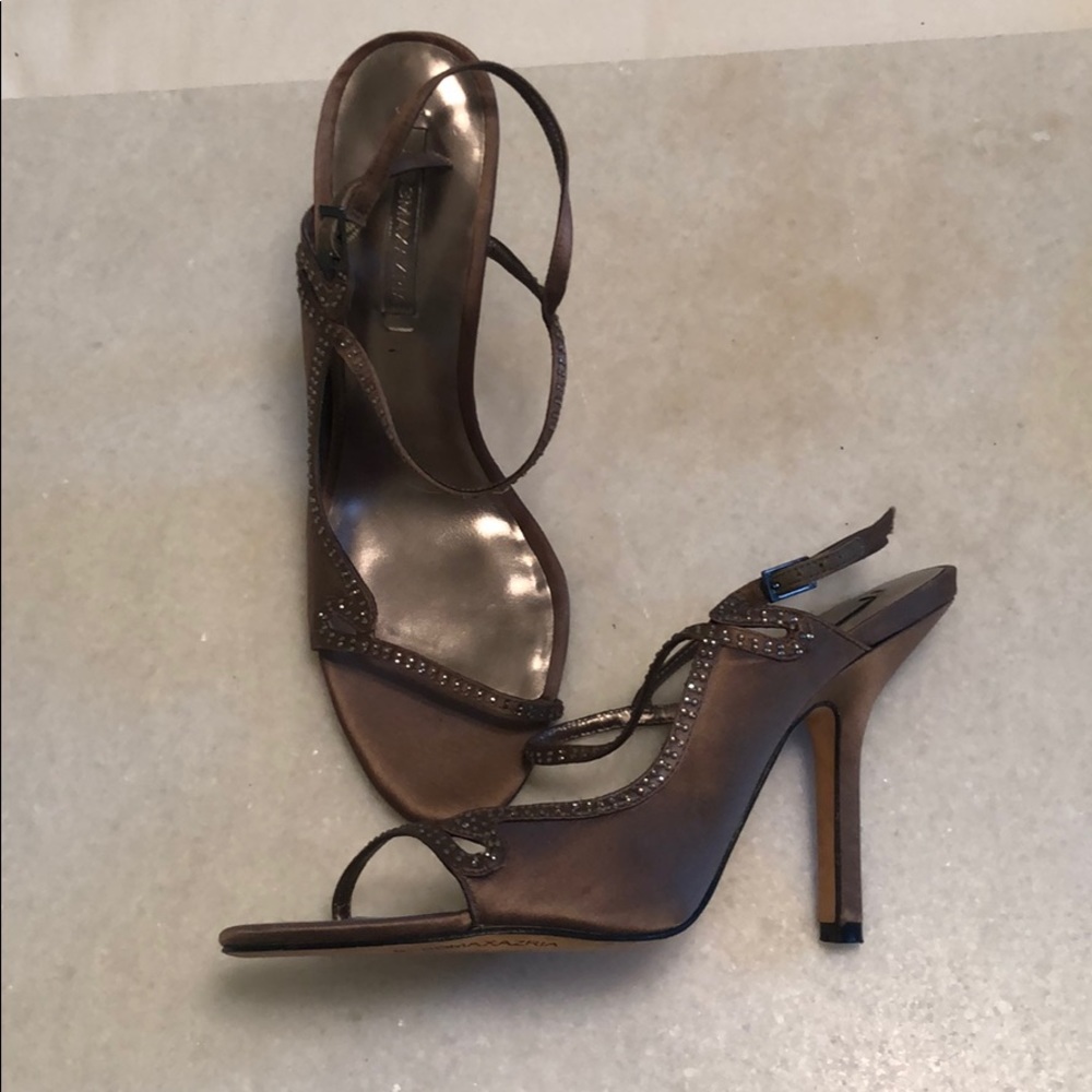 BCBG satin heels